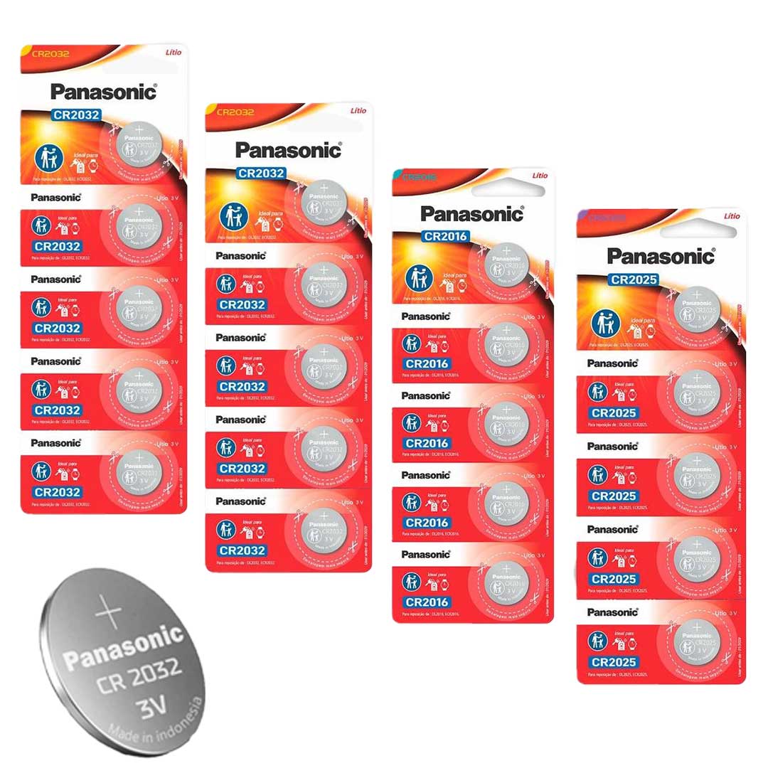 20 baterias (10 CR2032, 5 CR2016 05 CR2025) Panasonic