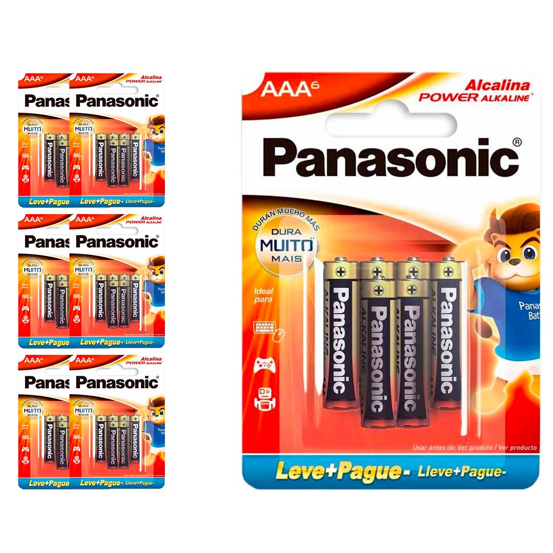 42 Pilhas Alcalinas Aaa Panasonic (7 Cart)