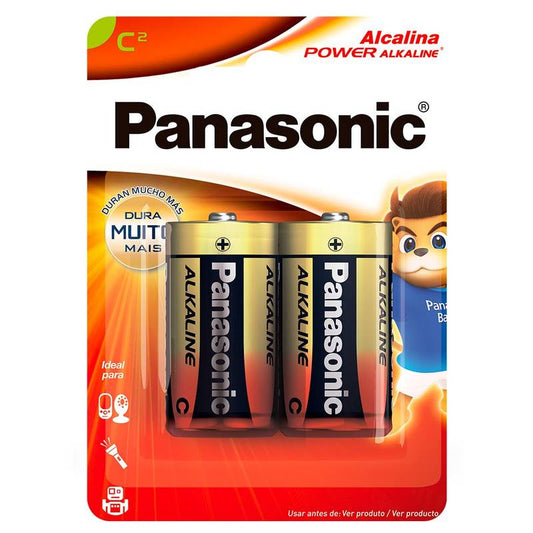 4 Pilhas Alcalinas C Panasonic (2 Cart)