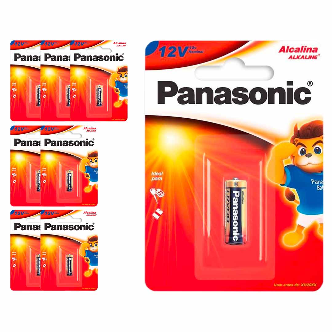 8 Baterias Alcalinas 12v Panasonic Lrv08-1b
