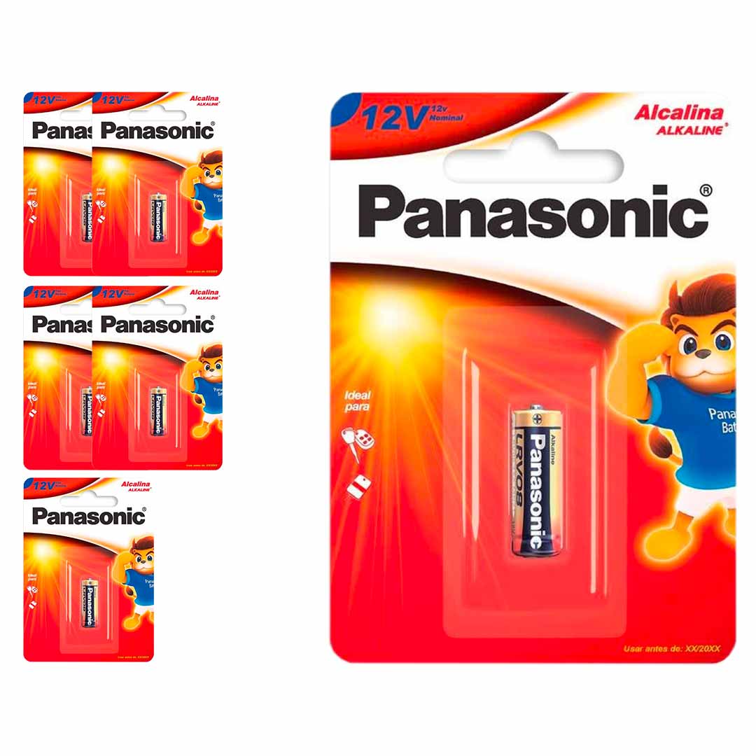 6 Baterias Alcalinas 12v Panasonic Lrv08-1b