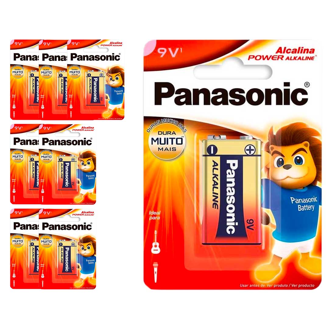 8 Baterias Alcalinas 9v Panasonic
