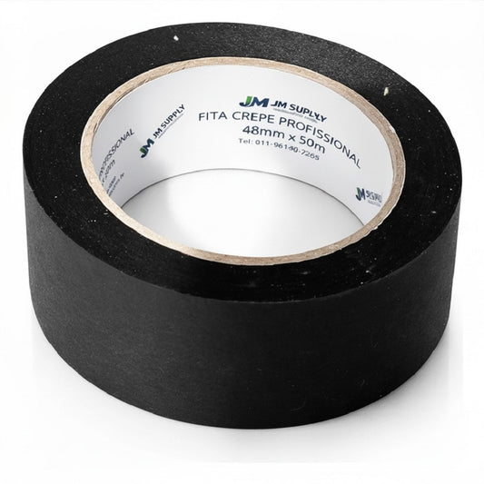 KIT COM 2 FITAS CREPE PRETAS 48MM X 50M