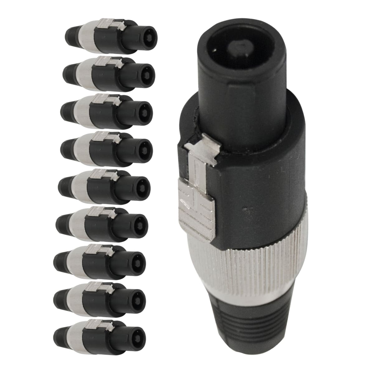 Conector Macho Para Cabos 4 Polos Spk Metal Storm 10 Unidades [F108]