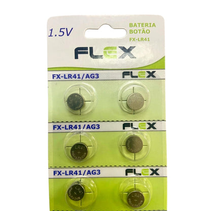Bateria Botão Lr41 Cartela Com 14 Unidades Flex [F108]