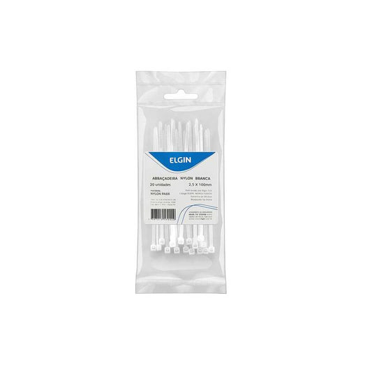 Abracadeira Nylon Pa66 Med Branco 3.6x150 P20 - 20 Unidades [F108]