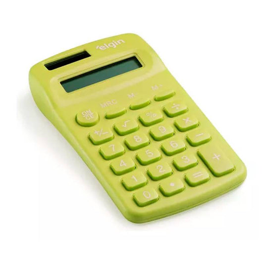 Calculadora Bolso Verde 8 Dig. Solar Cb1485v  Elgin [F108]
