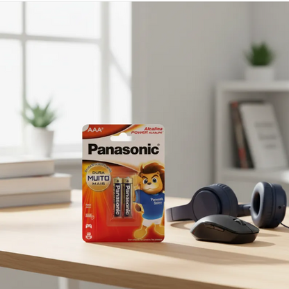 Pilha Alcalina 1,5V AAA LR03 (C/20 Pilhas) Panasonic - BLI / 20 [F002]