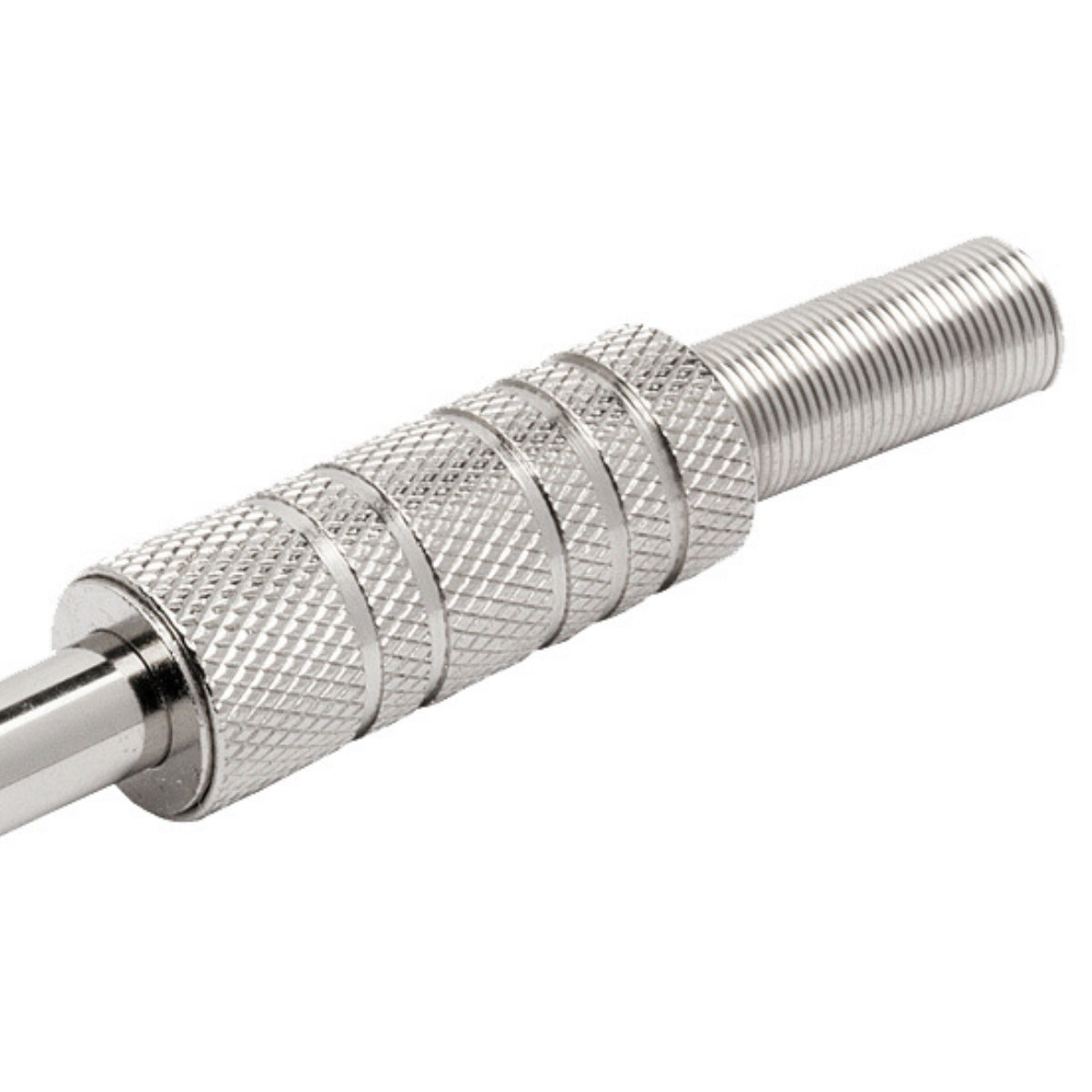 Conector P10 Macho Linha Stereo Niquel Com Mola Storm 50 Unidades [F108]