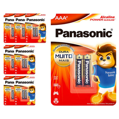 16 Pilhas Alcalinas Aaa Panasonic (8 Cart)