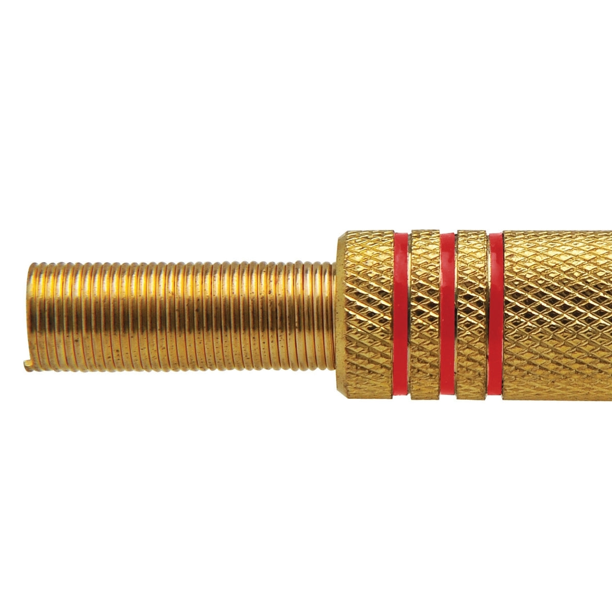 Conector Linha Rca Macho Metal Gold Vermelho Storm  10 Unidades [F108]