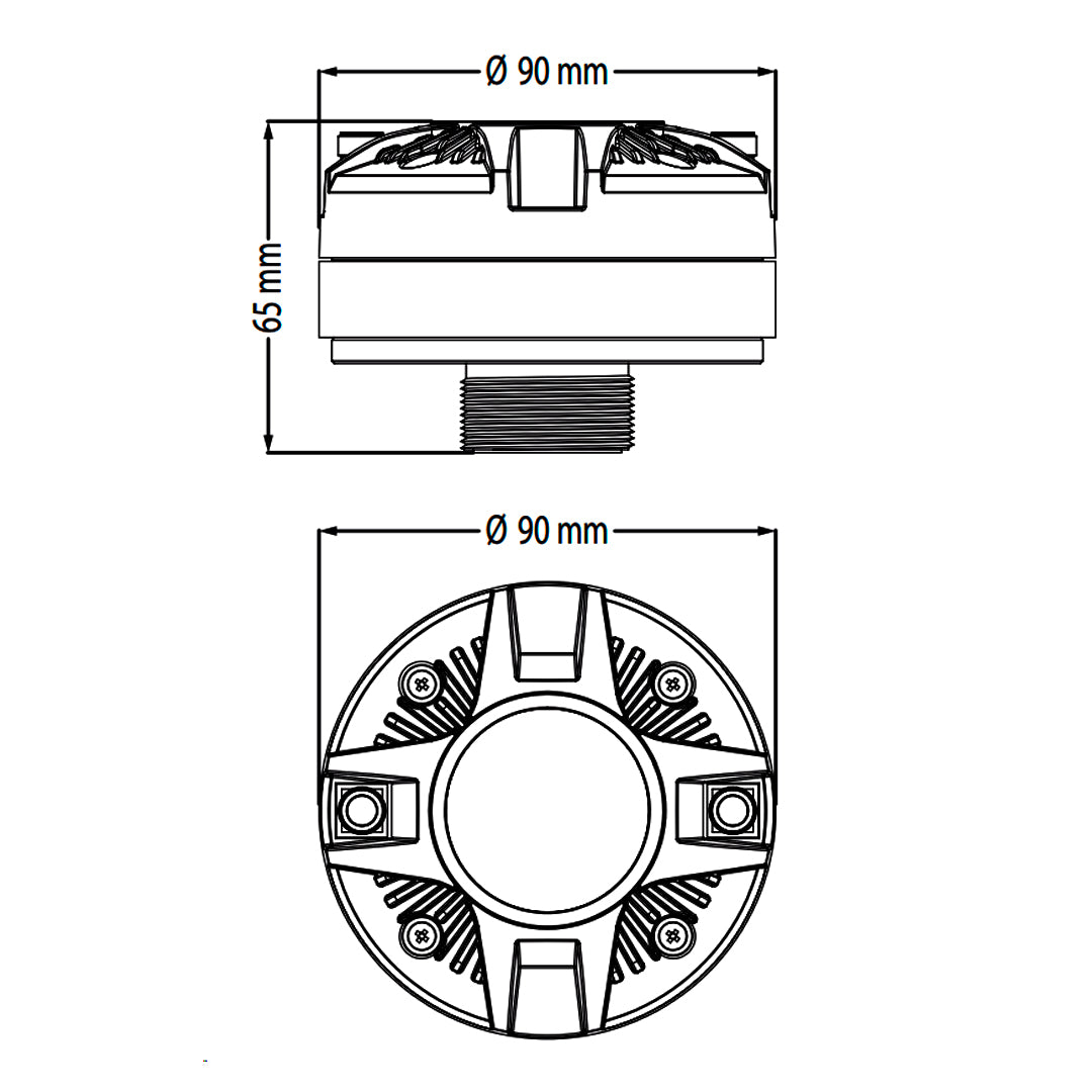 Driver 25mm 30w Rms 8 Ohms - Atk 35mh2560b-8 - Médios E Agudos [F108]