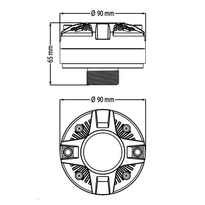 Driver 25mm 30w Rms 8 Ohms - Atk 35mh2560b-8 - Médios E Agudos [F108]
