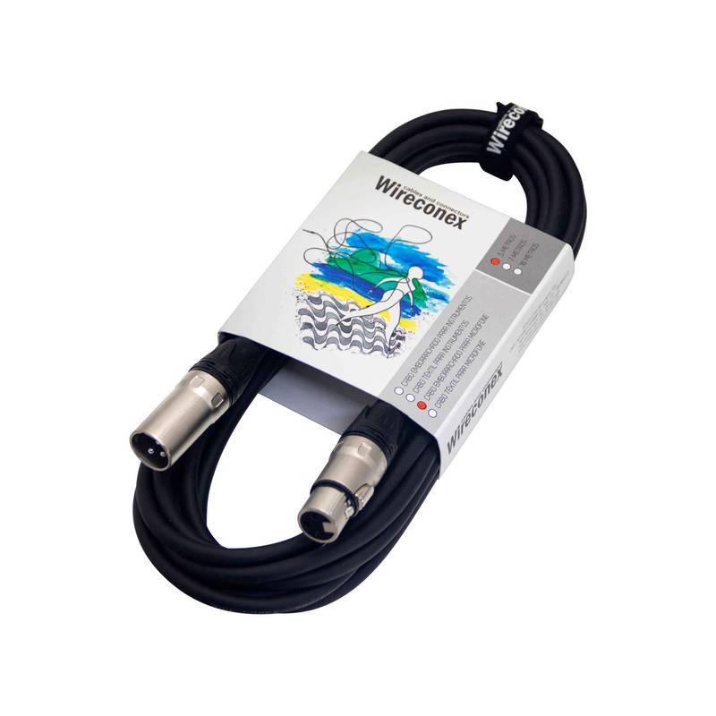 Cabo De Microfone Pro Balanceado Emborrachado Mpbe-03 3 Metros Wireconex [F108]