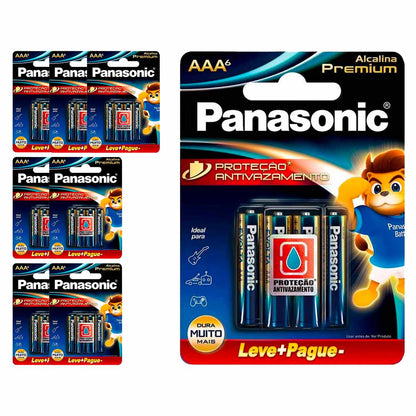 48 Pilhas Alcalinas Premium Aaa Panasonic (8 Cart)