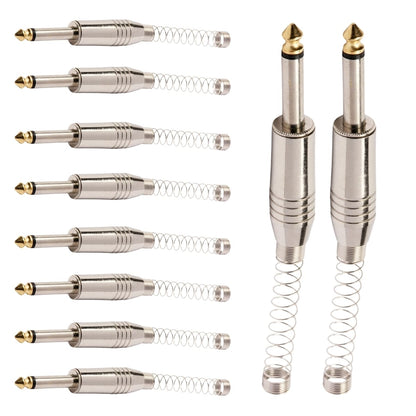 Conector P10 Macho Linha Mono Com Mola E Ponta Gold Storm 10 Unidades [F108]