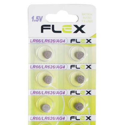 Bateria Botão Lr66 Cartela Com 14 Unidades Flex [F108]