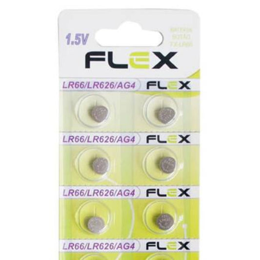 Bateria Botão Lr66 Cartela Com 14 Unidades Flex [F108]