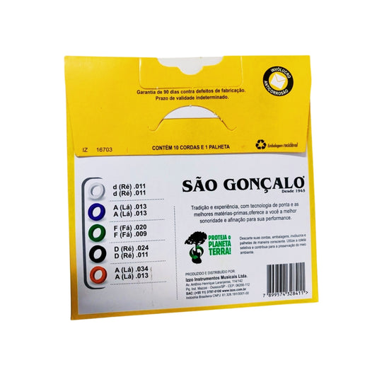 Enc Viola Cebolao Re Cobre Prata Tensao Media .011 Sao Goncalo (16703) [F108]