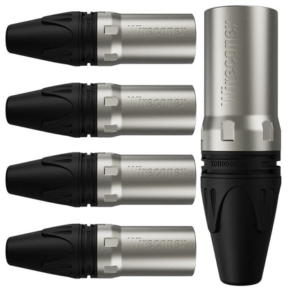 Conector Xlr Macho Wc 1013 Ml Bk Ni 3p Cabo Wireconex 05 Unidades [F108]
