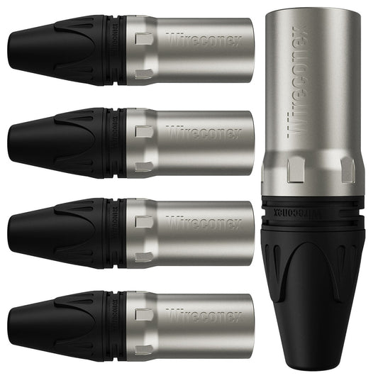Conector Xlr Macho Wc 1013 Ml Bk Ni 3p Cabo Wireconex 05 Unidades [F108]