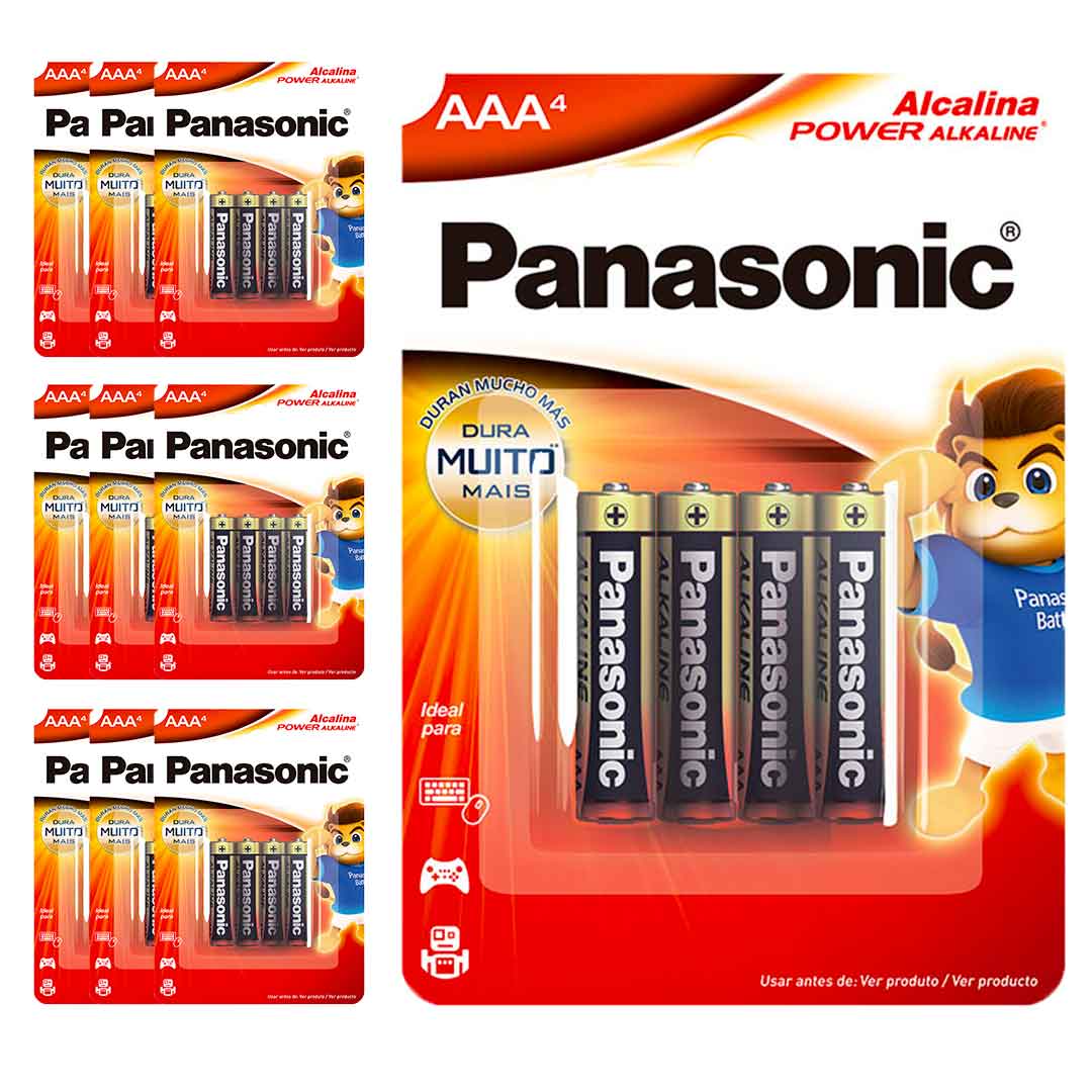 40 Pilhas Alcalinas Aaa Panasonic (10 Cart)