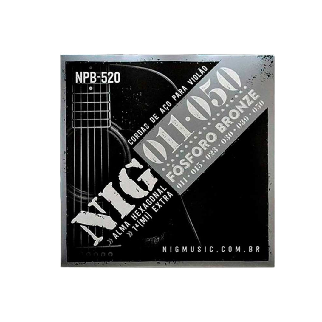 Encordoamento Violão Aço Fósforo Bronze 011"-050" Npb520 Nig [F108]