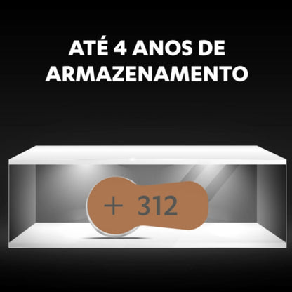 6 Baterias Auditivas 312 Duracell [F108]