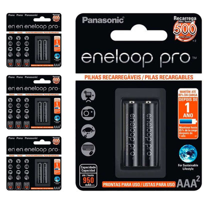 20 Pilhas Recarregaveis Eneloop Pro Aaa Panasonic (10 Cart)