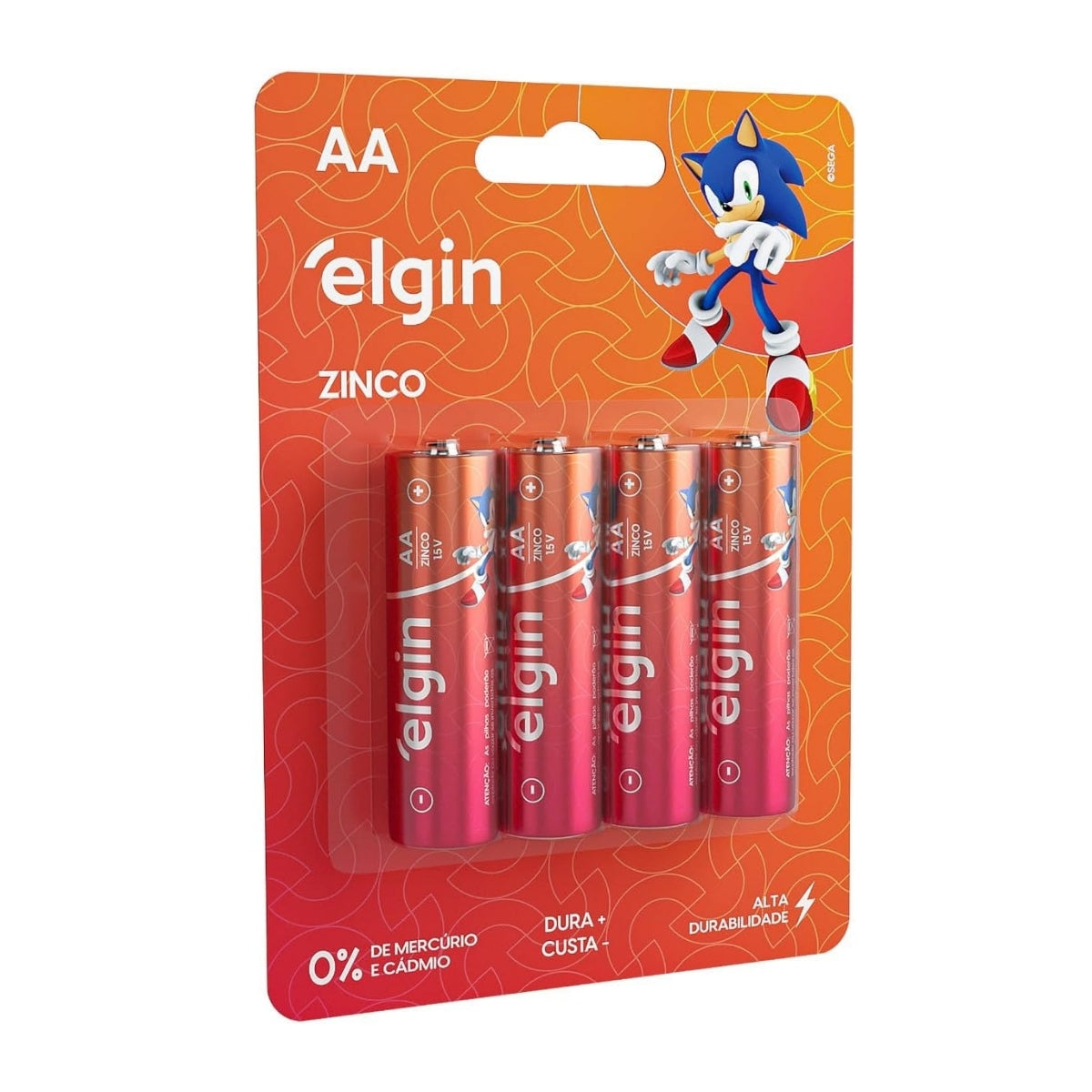 Pilha De Zinco Carvao Aa R06 4 Unidades Elgin [F108]