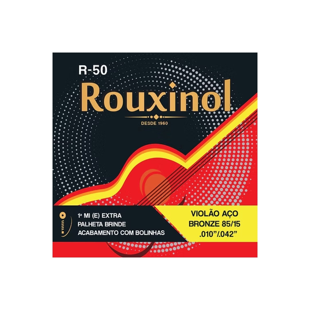 Encordoamento Violão R-50 Aço 010 Inox Bolinha Rouxinol [F108]