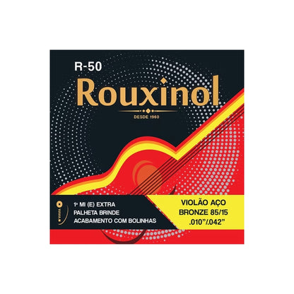 Encordoamento Violão R-50 Aço 010 Inox Bolinha Rouxinol [F108]