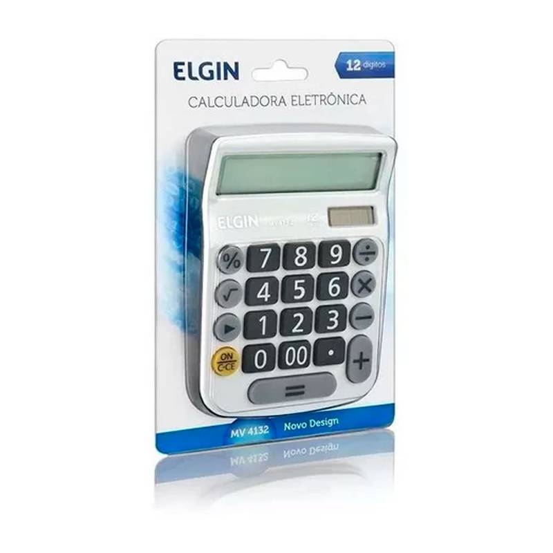 Calculadora Mesa Visor 12 Dig. Branca Mv-4132 Elgin [F108]