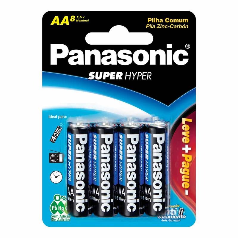 Pilha Comum Aa Pequena Panasonic Sm-8 Um-3shs/l8p6 [F108]