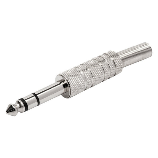 Conector P10 Macho Linha Stereo Niquel Com Mola Storm 50 Unidades [F108]