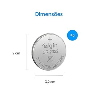 Bateria Cr 2032 Elgin Cartela Com 01 Unidade [F108]