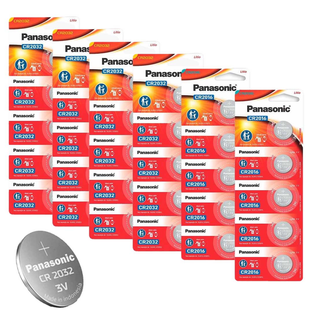 30 baterias (20 CR2032 10 CR2016) Panasonic