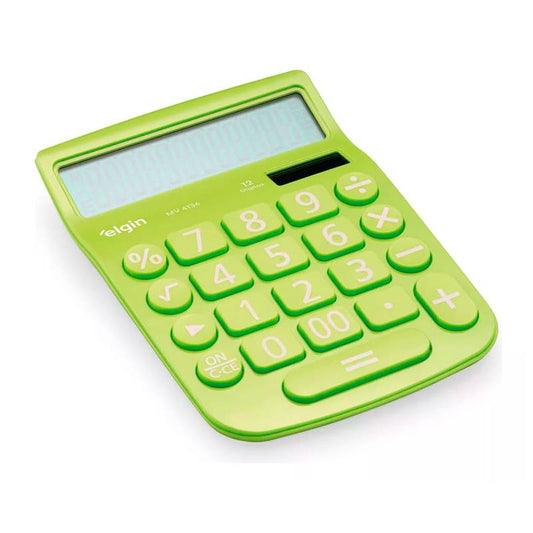 Calculadora Mesa Visor 12 Dig. Verde Mv-4136 Elgin [F108]