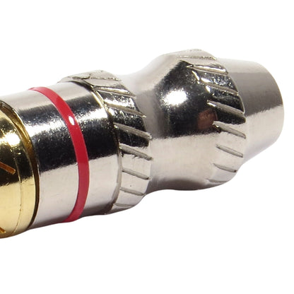 Conector Linha Rca Macho Metal Vermelho Storm 10 Unidades [F108]