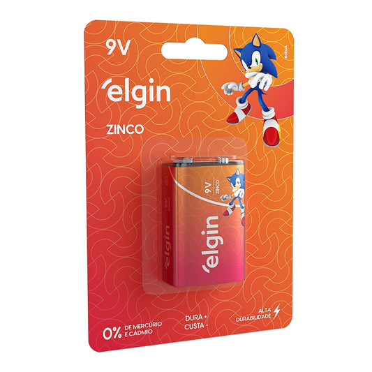 Bateria Zinco 9v Elgin Cartela Com 01 Unidade [F108]