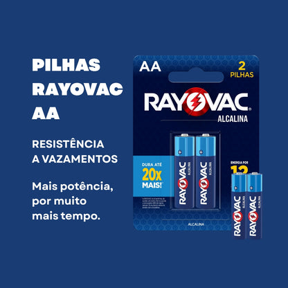 Pilha Alcalina Aa2 Rayovac Cartela Com 02 Unidades [F108]