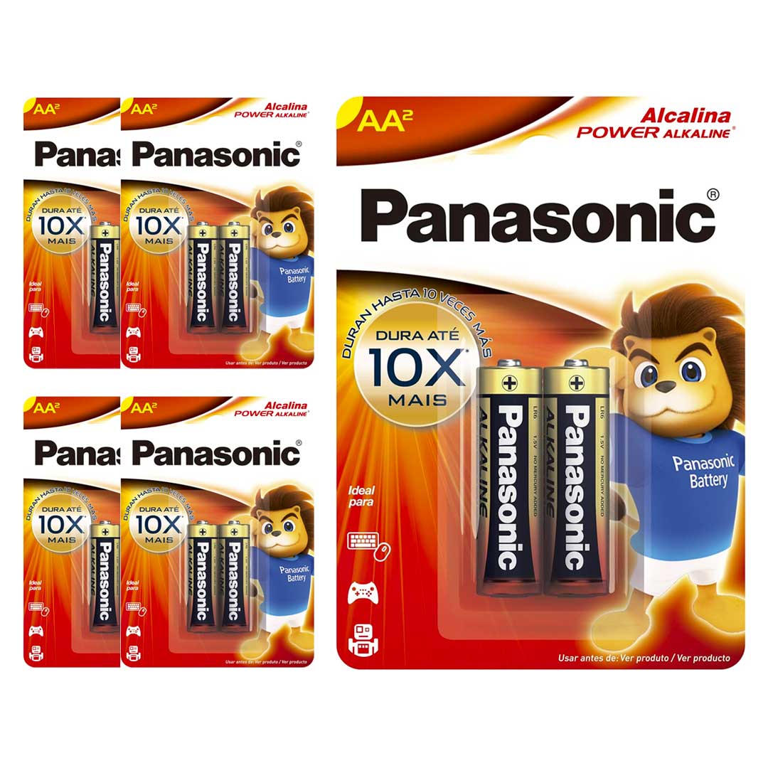 10 Pilhas Alcalinas Aaa Panasonic (5 Cart)