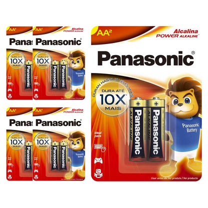 10 Pilhas Alcalinas Aaa Panasonic (5 Cart)
