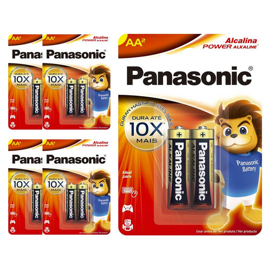 10 Pilhas Alcalinas Aaa Panasonic (5 Cart)