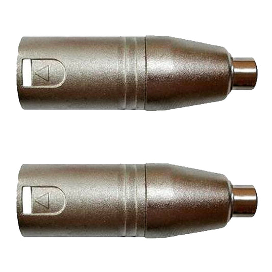 Adaptadores Rca Fêmea P/xlr 3p Macho Niq. Wc 245 Ad 02 Unidades Wireconex [F108]