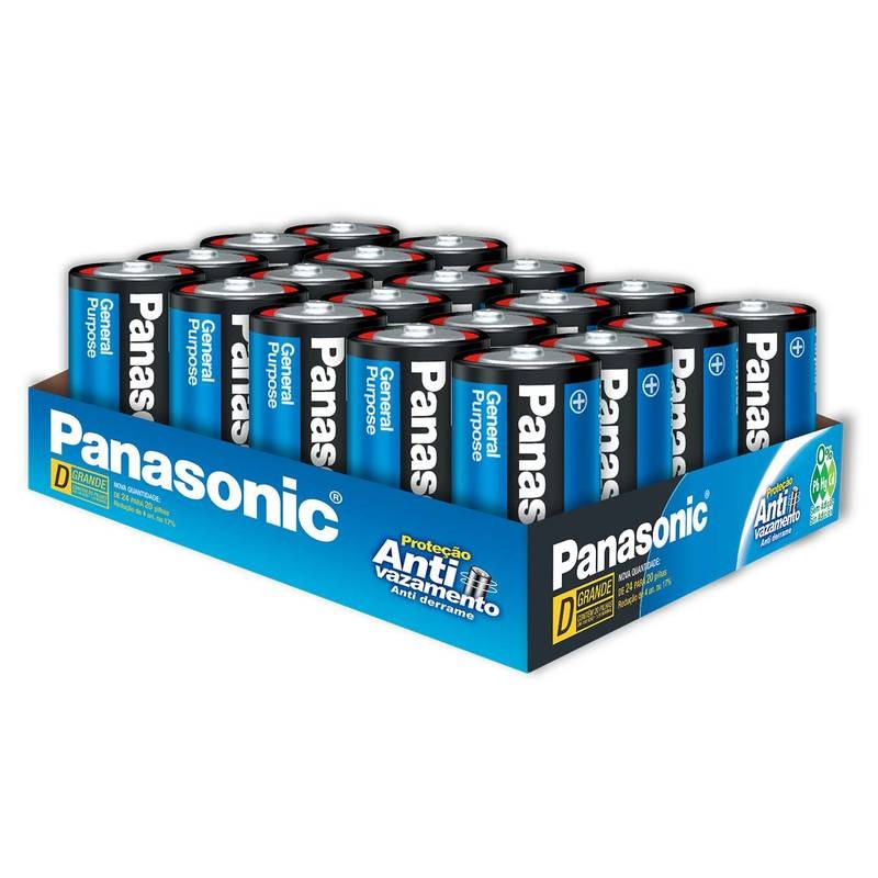 Pilha Comum D Varejo 20 Unidades Panasonic Um-1sh300 [F108]
