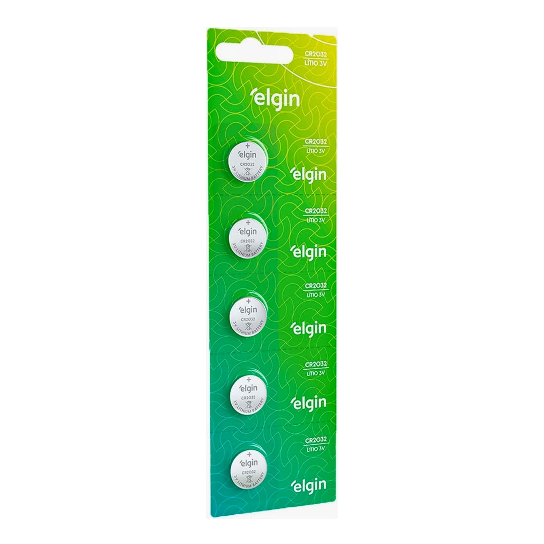 Bateria Lítio Cr2032 Elgin Cartela Com 05 Unidades [F108]