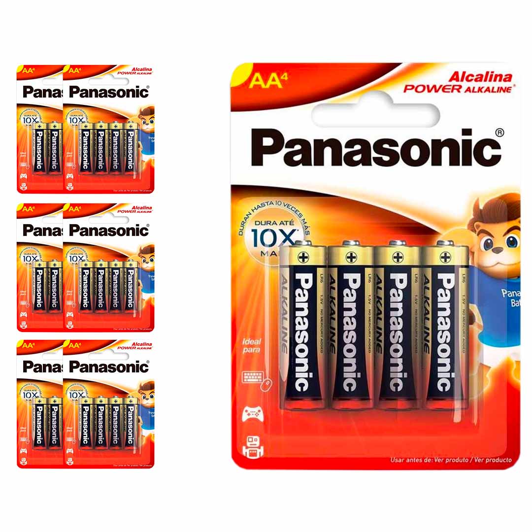 28 Pilhas Alcalinas Aa Panasonic (7 Cart)