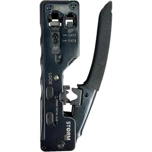 Alicate Para Crimpar RJ45/RJ12 /RJ11 Storm Preto [F002]