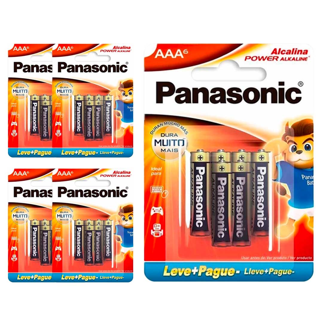 30 Pilhas Alcalinas Aaa Panasonic (5 Cart)